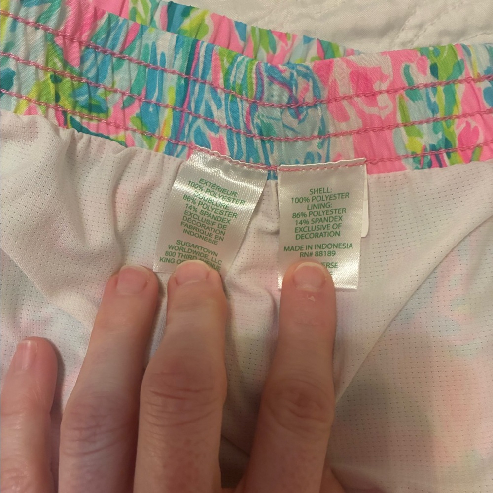 Lilly Pulitzer Pink and Green Kids Shorts - Picture 5 of 9